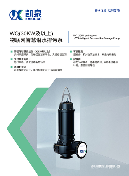 WQ（30KW及以上）物聯網智慧潛水排污泵